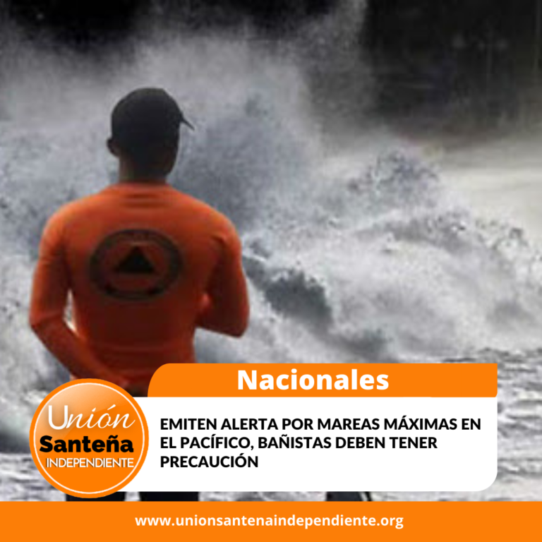 Emiten alerta por mareas máximas en el Pacífico, bañistas deben tener precaución