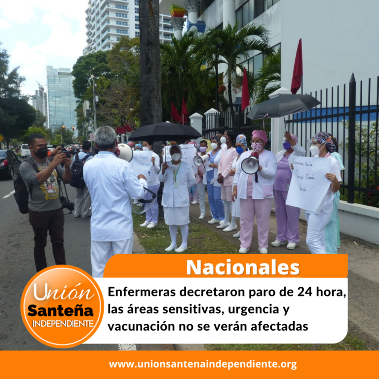 Enfermeras decretaron paro de 24 hora, las áreas sensitivas, urgencia y vacunación no se verán afectadas