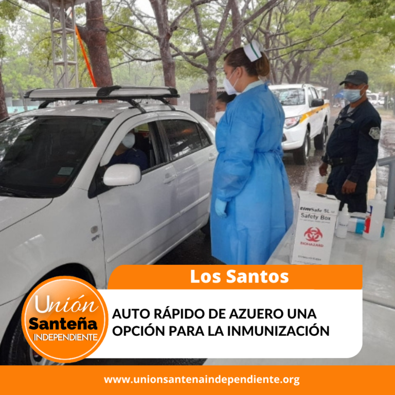 Auto rápido de Azuero una opción para la inmunización