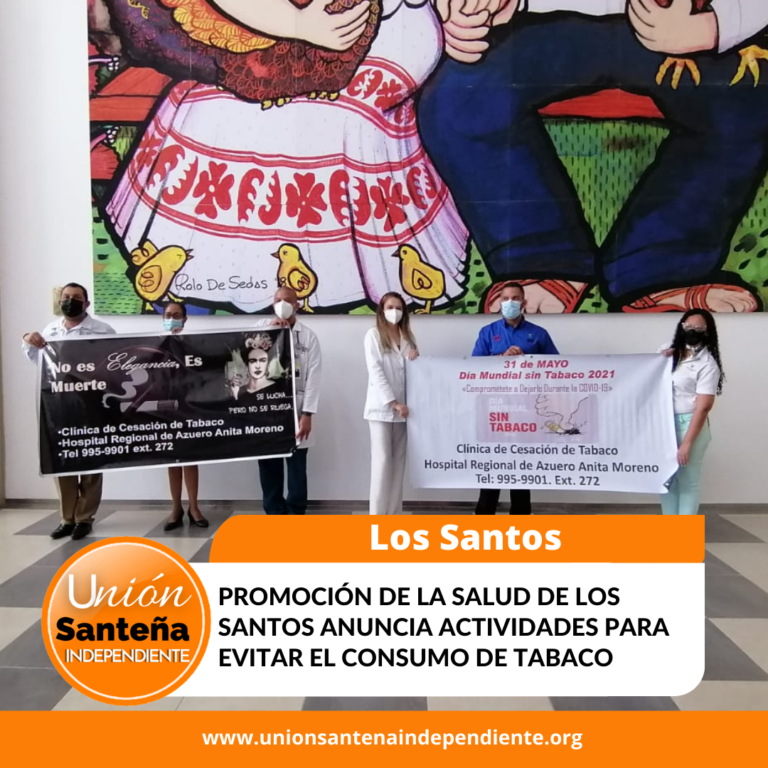 Promoción de la Salud de Los Santos anuncia actividades para evitar el consumo de tabaco