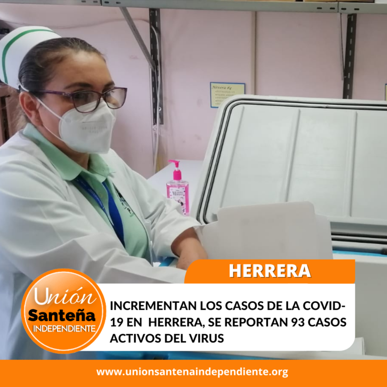 Incrementan los casos de la Covid-19 en  Herrera, se reportan 93 casos activos del virus