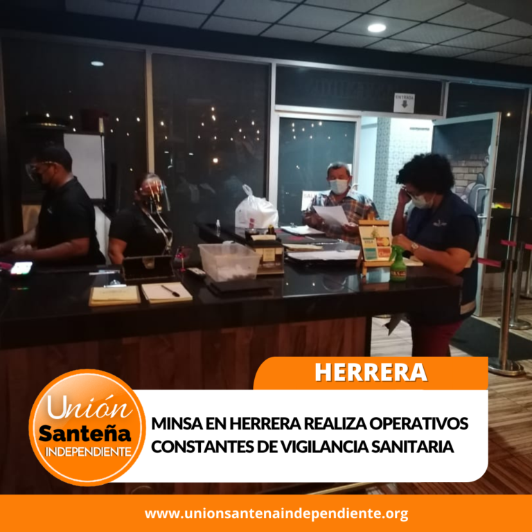 MINSA en Herrera realiza operativos constantes de vigilancia sanitaria
