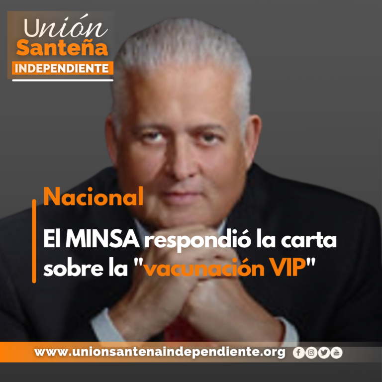 El MINSA respondió la carta sobre la «vacunación VIP»