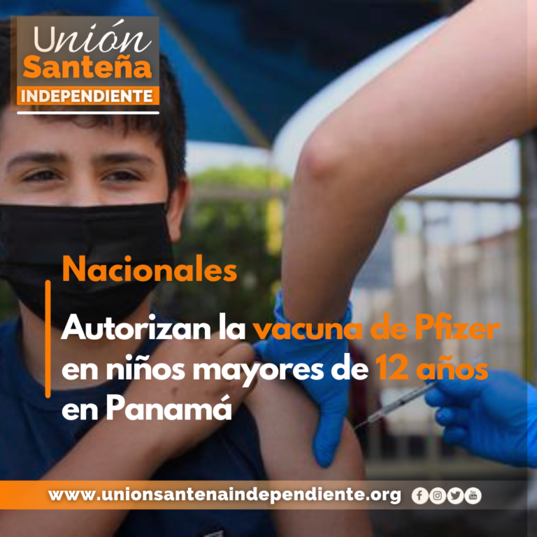 Autorizan la vacuna de Pfizer en niños mayores de 12 años en Panamá