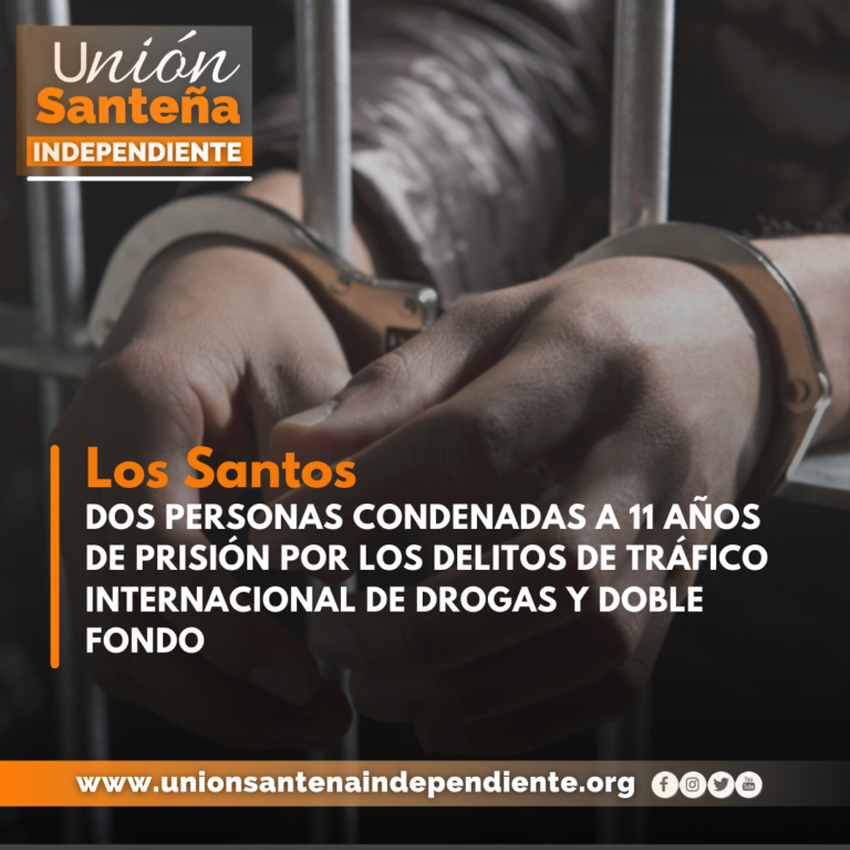 DOS PERSONAS CONDENADAS A 11 AÑOS DE PRISIÓN POR LOS DELITOS DE TRÁFICO INTERNACIONAL DE DROGAS Y DOBLE FONDO
