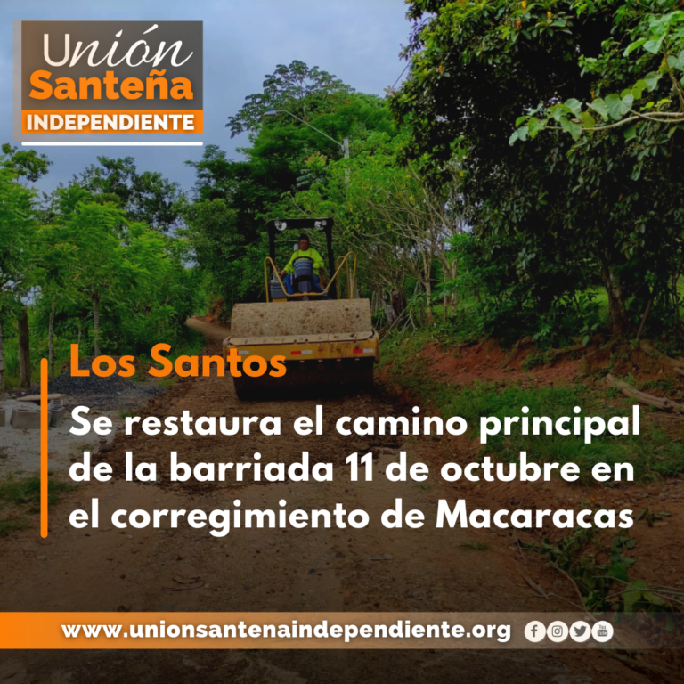 Se restaura el camino principal de la barriada 11 de octubre en el corregimiento de Macaracas