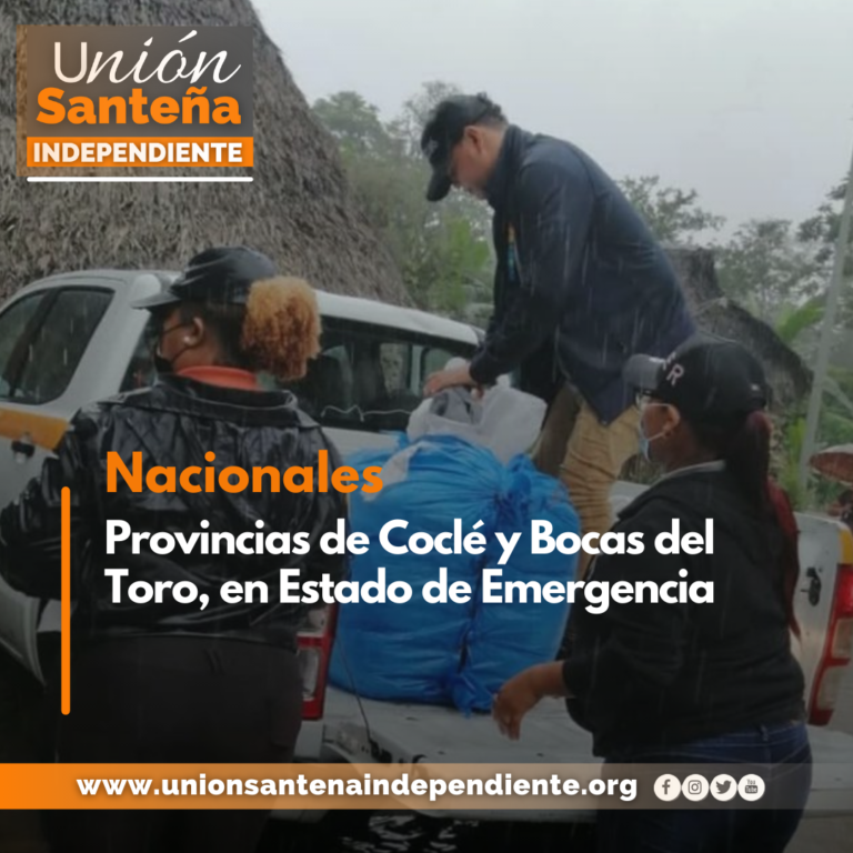 Provincias de Coclé y Bocas del Toro, en Estado de Emergencia