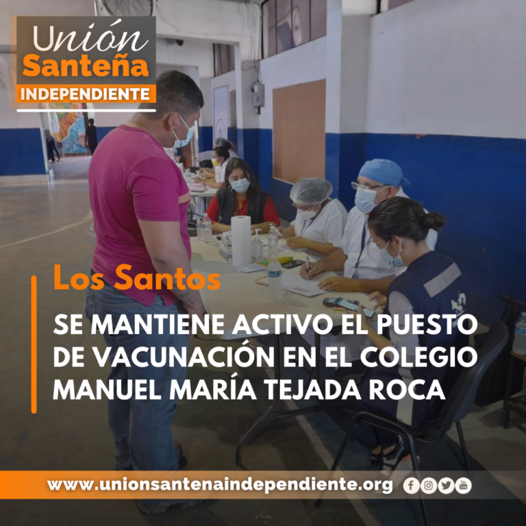 SE MANTIENE ACTIVO EL PUESTO DE VACUNACIÓN EN EL COLEGIO MANUEL MARÍA TEJADA ROCA