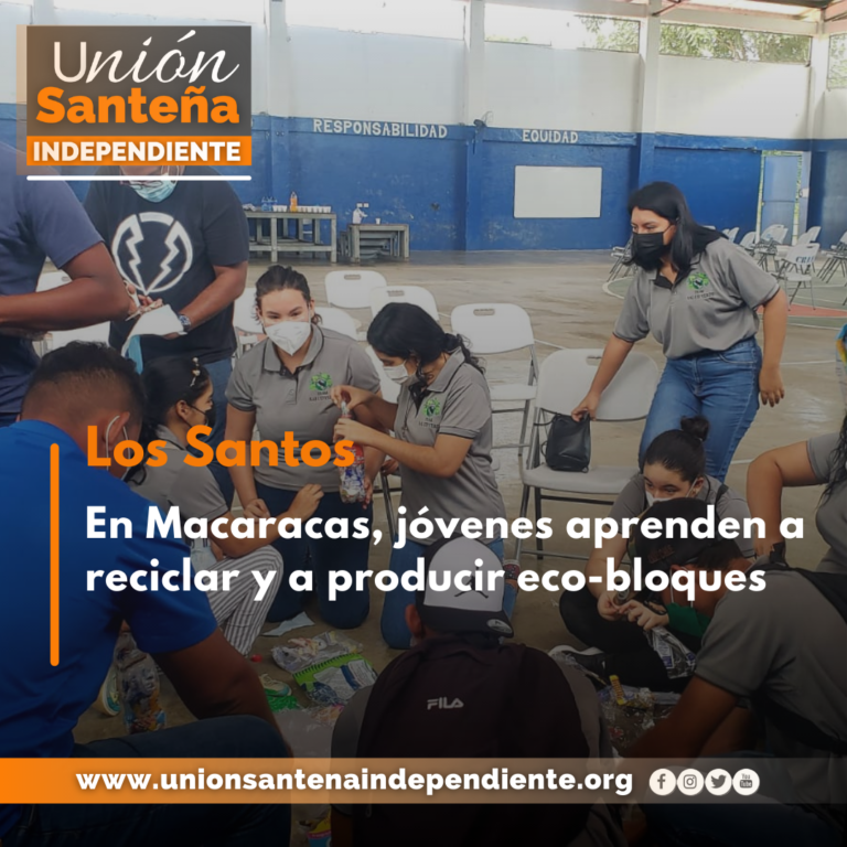 En Macaracas, jóvenes aprenden a reciclar y a producir eco-bloques