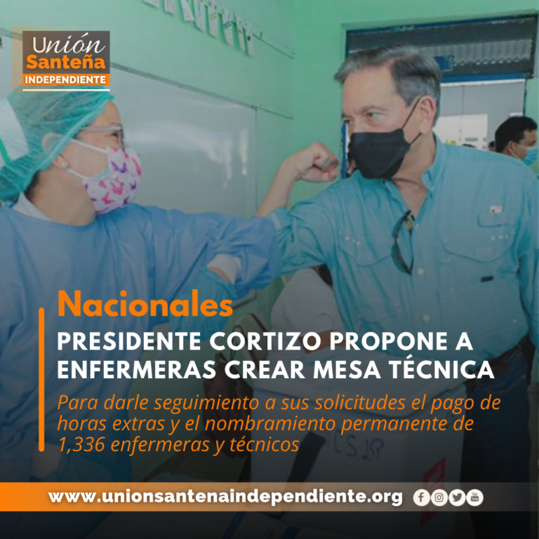 Presidente Cortizo propone a enfermeras crear mesa técnica para darle seguimiento a sus solicitudes