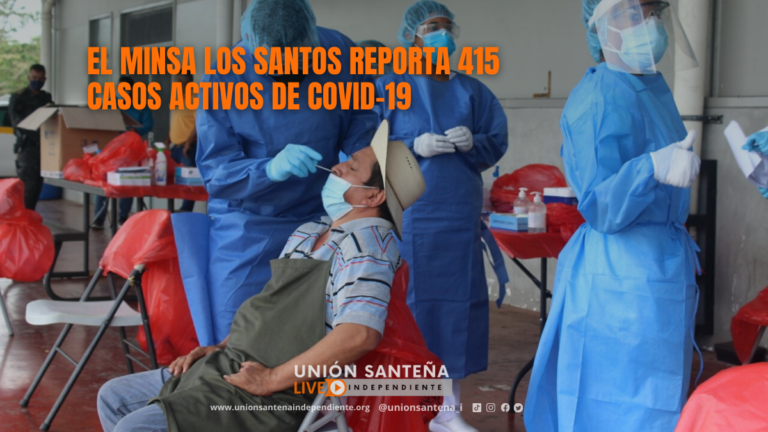 EL MINSA LOS SANTOS REPORTA 415 CASOS ACTIVOS DE COVID-19