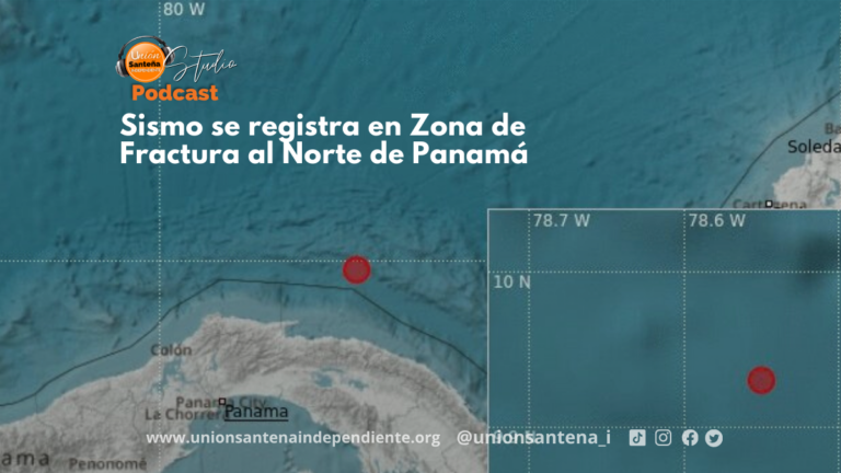 Sismo se registra en Zona de Fractura al Norte de Panamá