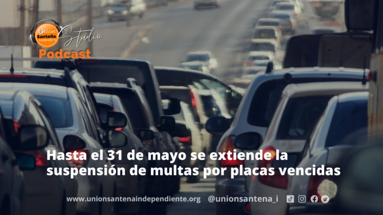 Hasta el 31 de mayo se extiende la suspensión de multas por placas vencidas